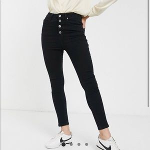 Black straight jeans